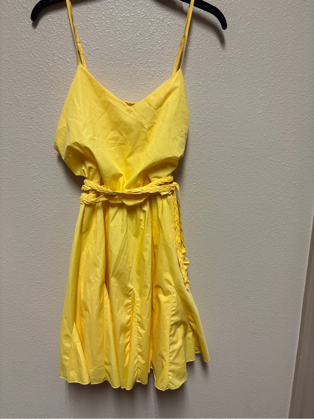 Discovery Yellow Spaghetti Strap Summer Dress